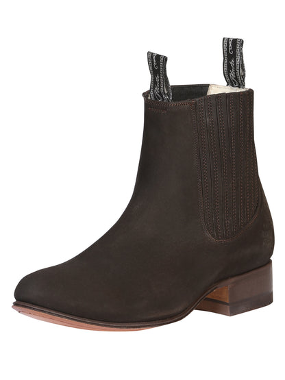 Canelo Mens Charro Botin Ankle Boot - Nobuck Brown 34291