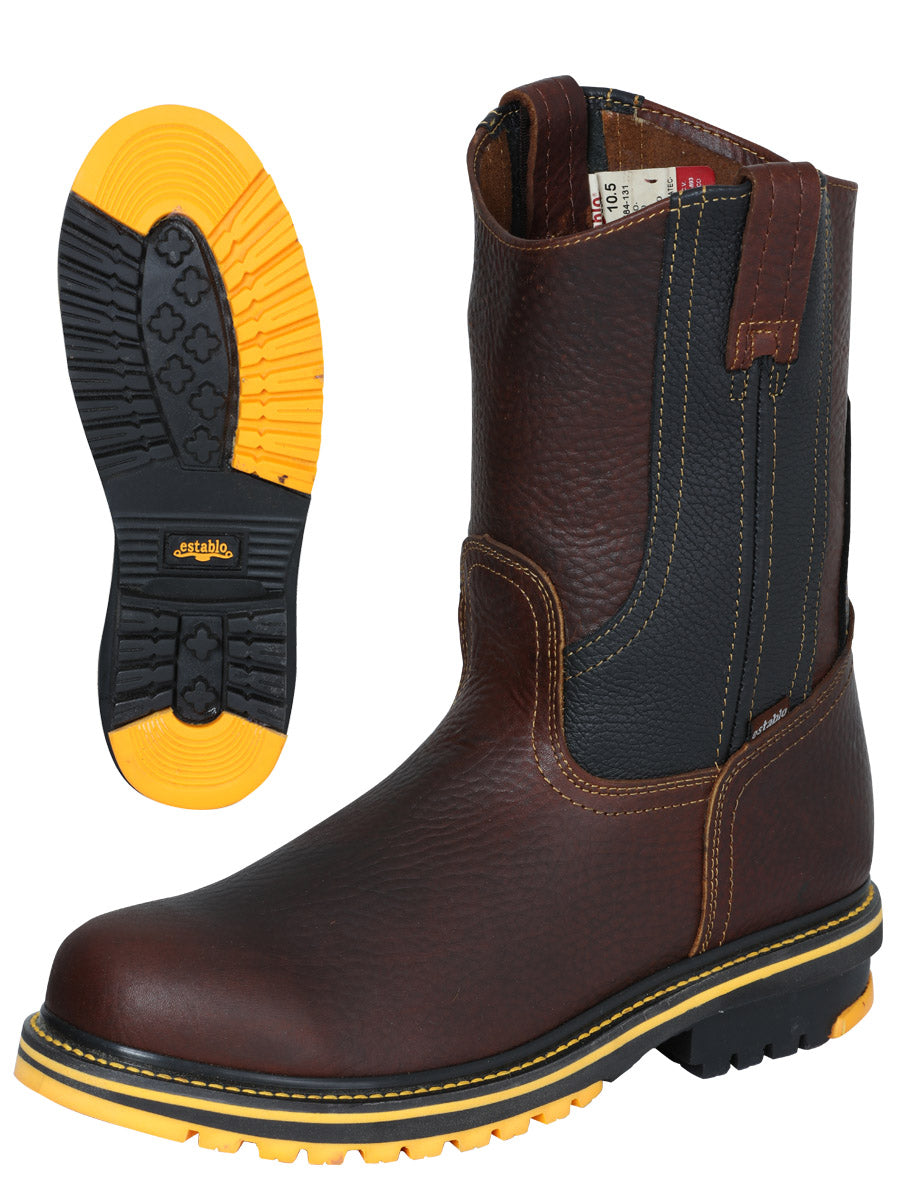 Establo Mens Work Boot Bull Fight Leather - Shedron 41538