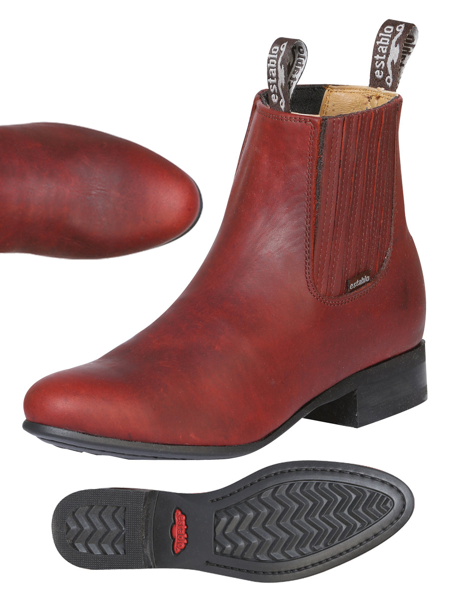 Establo Mens Ankle Work Boot Leather Grisly - Shedron