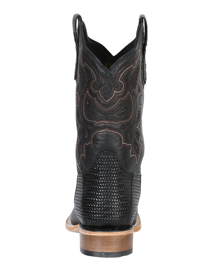 El General Mens Printed  Rodeo Boot - Black 41790