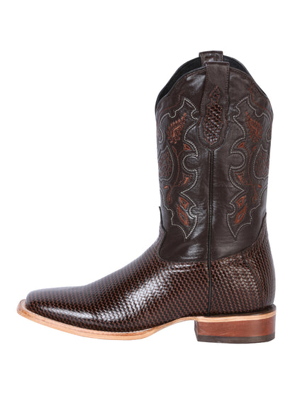 El General Mens Printed Rodeo Boot - Cigar 41791