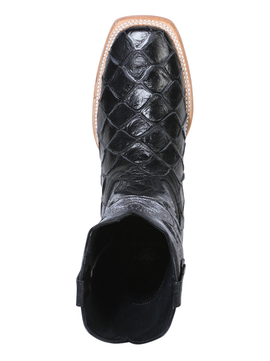 El General Mens Pinted Piracu Rodeo Boot - Black 41792