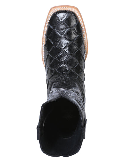 El General Mens Pinted Piracu Rodeo Boot - Black 41792