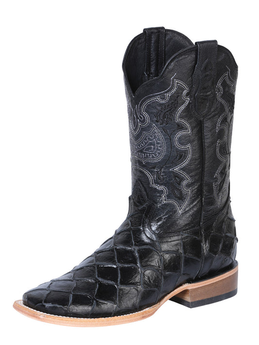 El General Mens Pinted Piracu Rodeo Boot - Black 41792