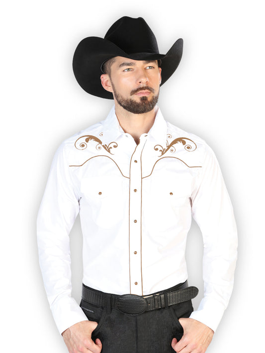 Señor de los Cielos Mens Embroidery Shirt - White