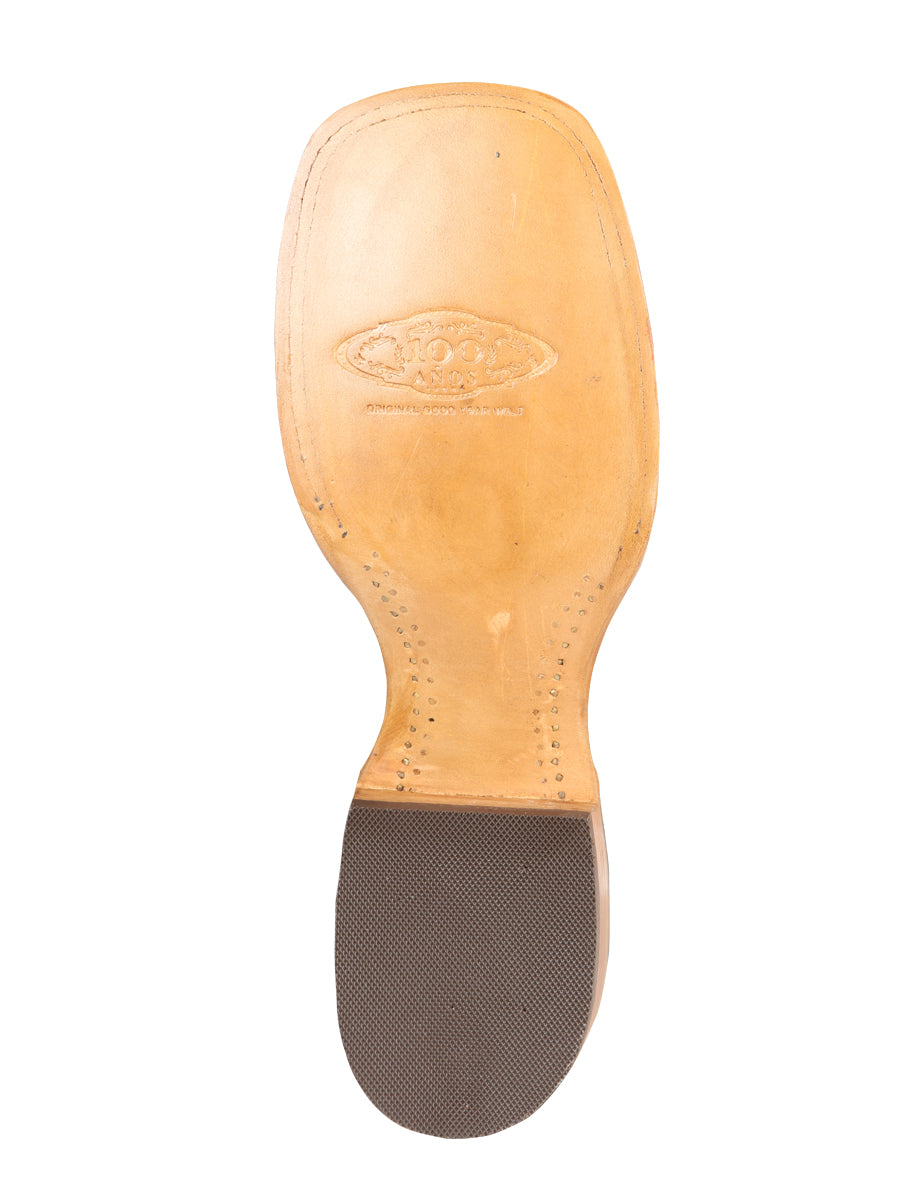 El General Mens Pirarucu Rodeo Boots - Cream