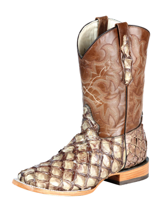 El General Mens Pirarucu Rodeo Boots - Cream