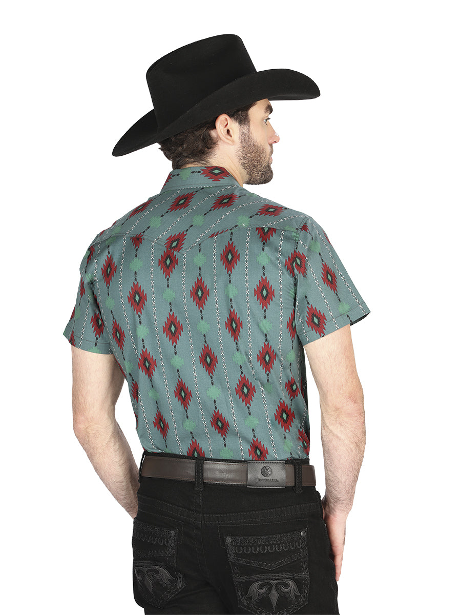 El General Mens Western Shirt - Mint