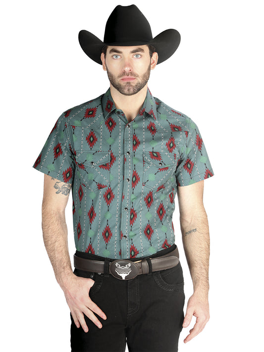 El General Mens Western Shirt - Mint