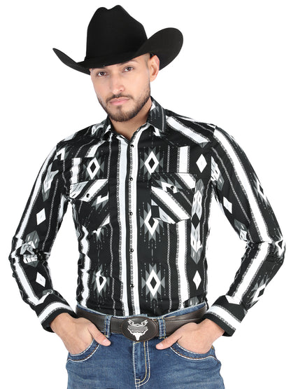 El General Mens Casual Long Sleeve Shirt - Black