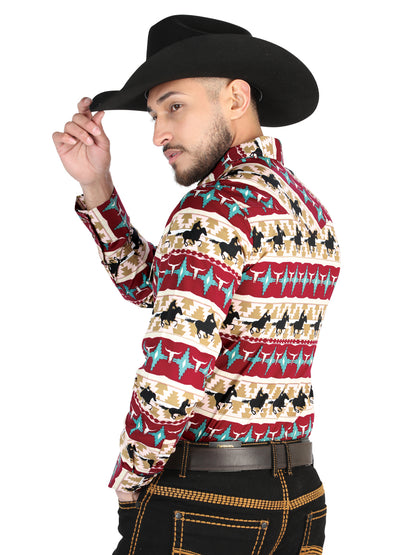 El General MensCasual Long-Sleeve Shirt  -  Burgandy