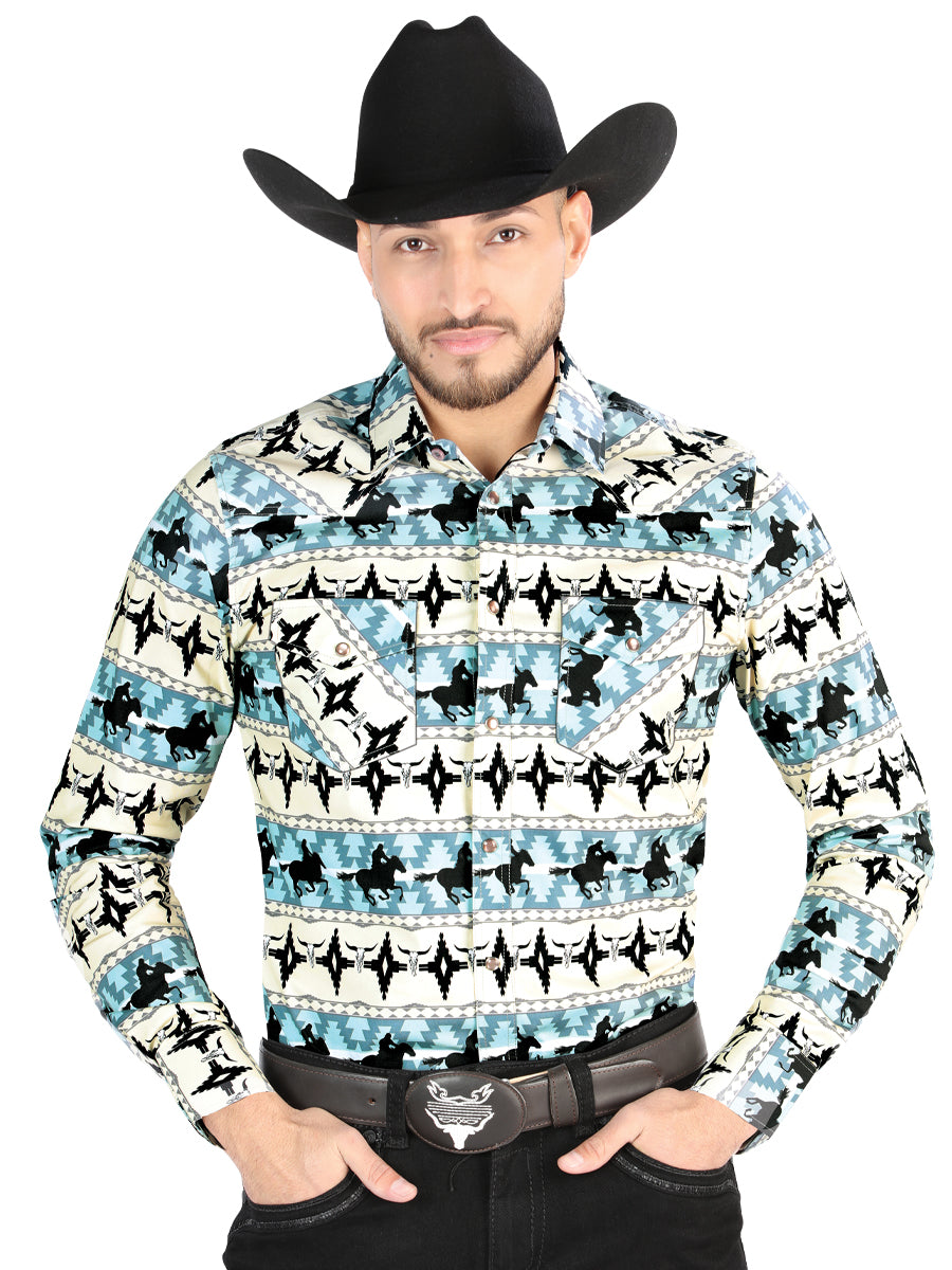 El General Mens Casual Long-Sleeve Shirt - Ivory