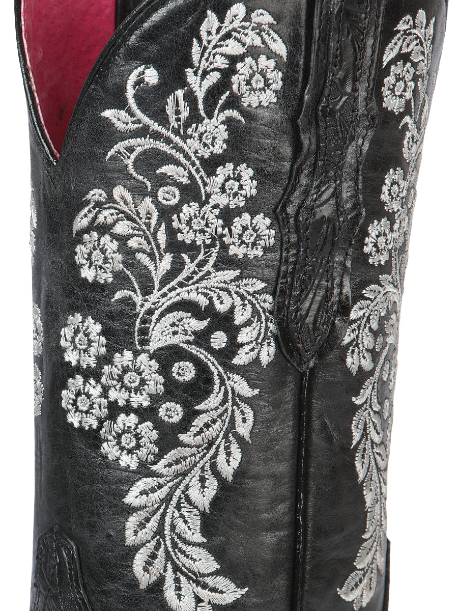 El General Womens Printed & Embroidered Boot - Black 44636