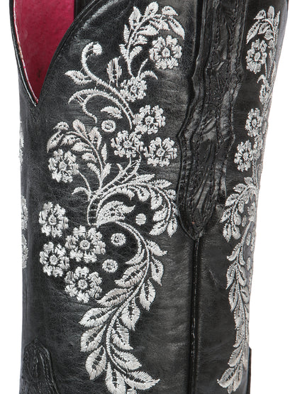 El General Womens Printed & Embroidered Boot - Black 44636