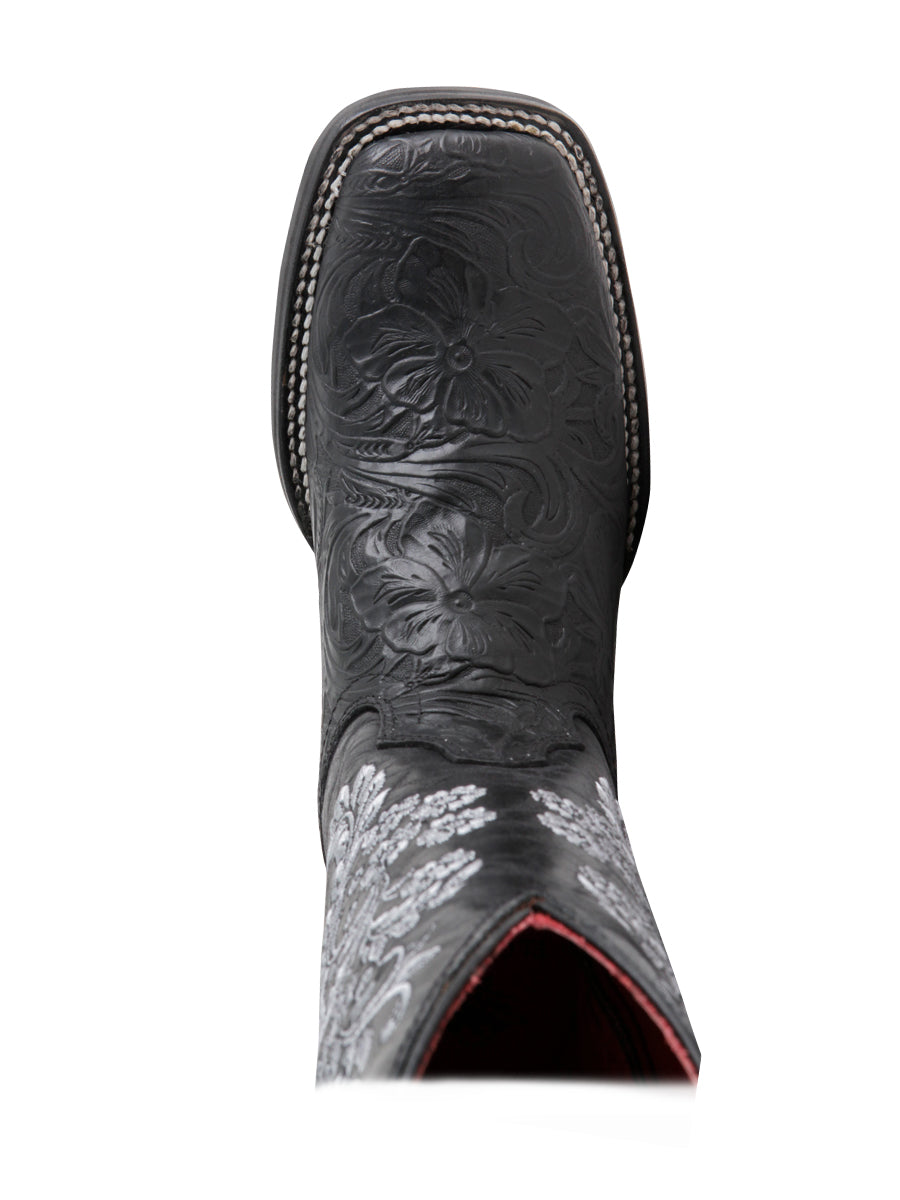 El General Womens Printed & Embroidered Boot - Black 44636