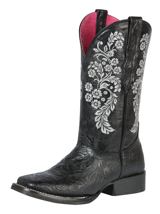 El General Womens Printed & Embroidered Boot - Black 44636