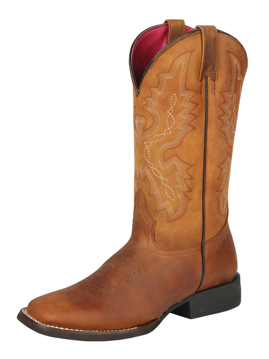 El General Womens Suede Boot Kansas Brick - Cognac 44651