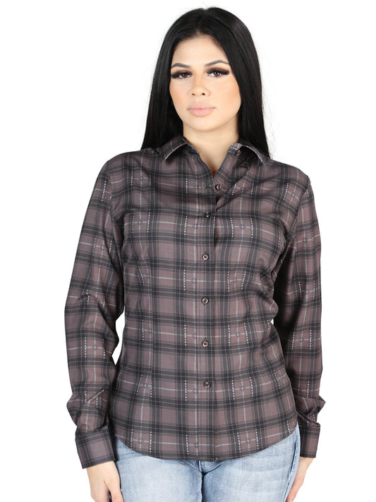 El General Womens Casual Long-Sleeve Shirt (Moka/Olive)