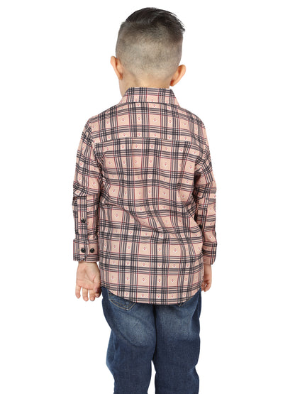 El General Kids Casual Long-Sleeve Shirt - Beige/Black