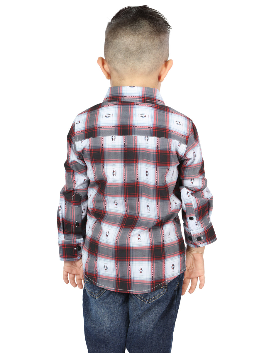 El General Kids Casual Long-Sleeve Shirt - Black/Red
