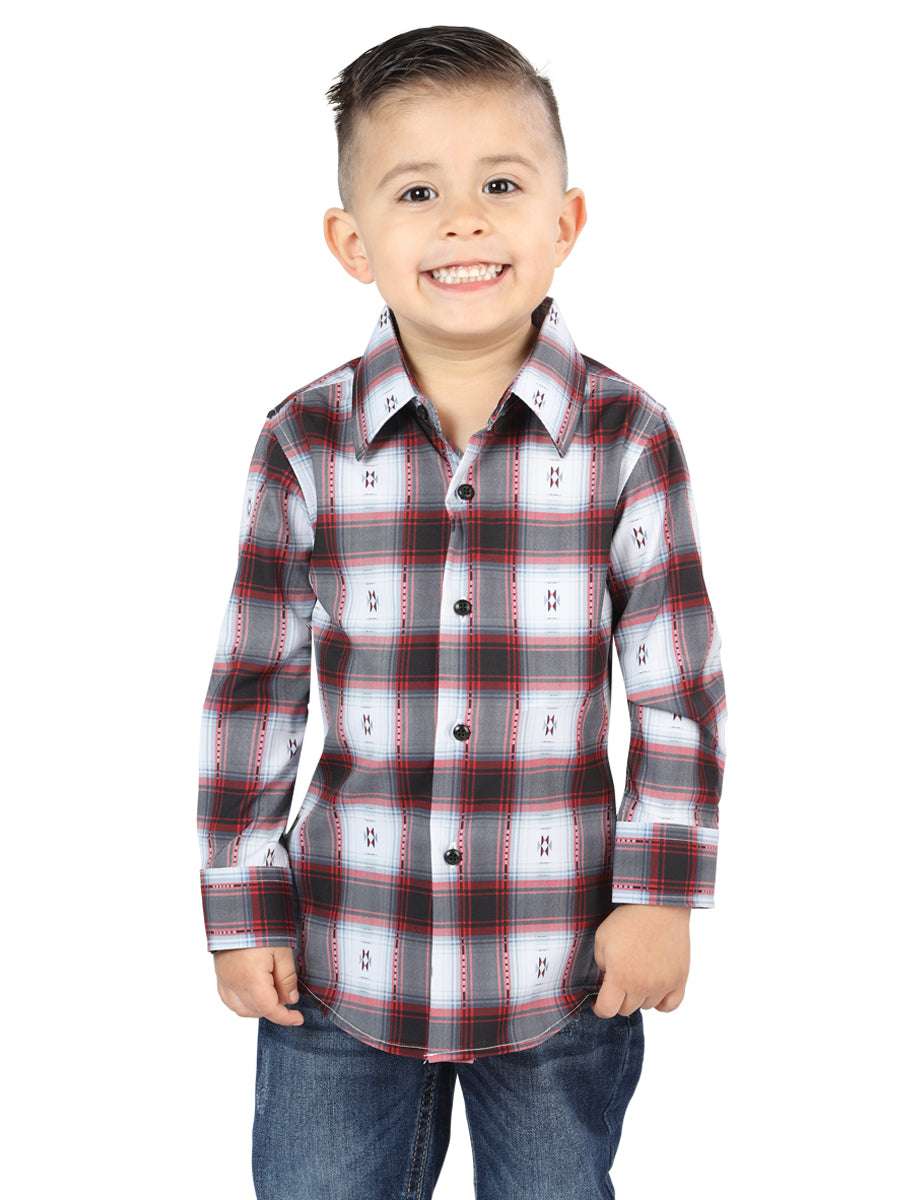 El General Kids Casual Long-Sleeve Shirt - Black/Red