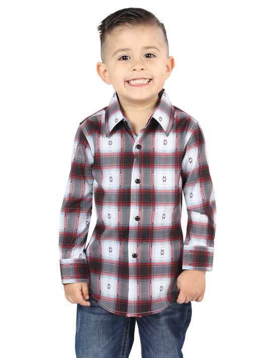 El General Kids Casual Long-Sleeve Shirt - Black/Red