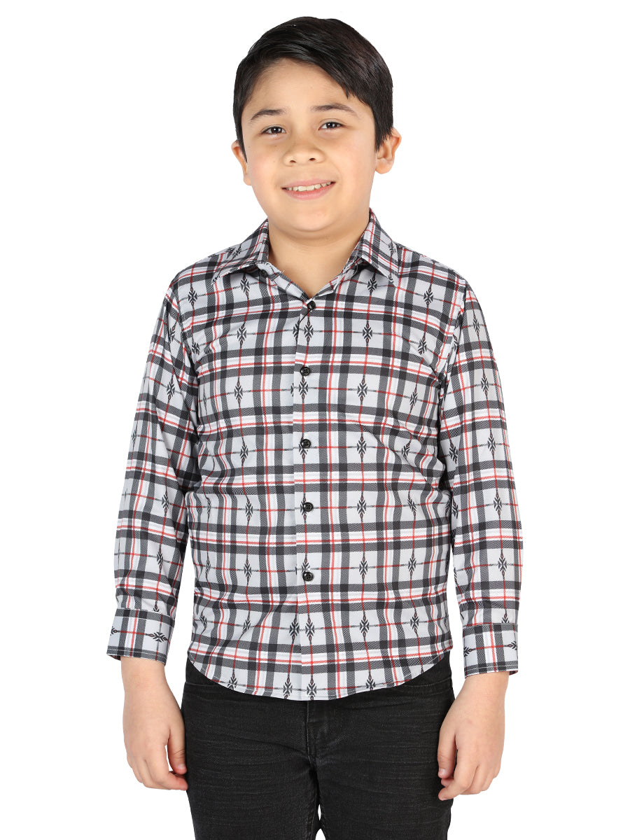 El General Kids Casual Long-Sleeve Shirt - Black/White