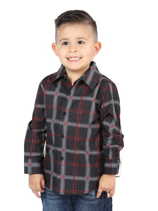 El General Kids Casual Long-Sleeve Shirt - Black/Gray