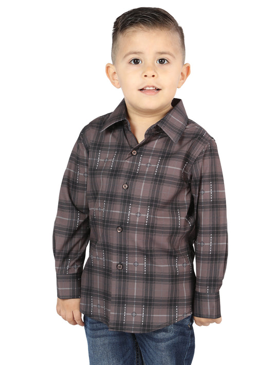 El General Kids  Casual Long-Sleeve Shirt - Moka/Olive