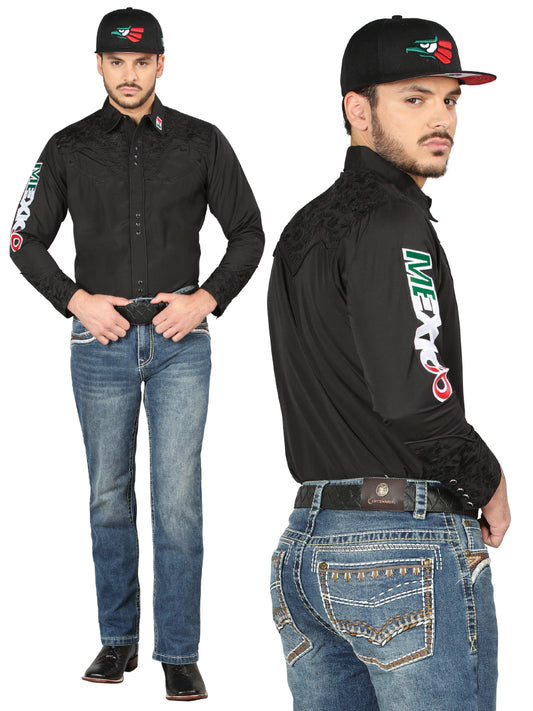 Centenario Mens Bootcut Denim Jeans - Dark Blue