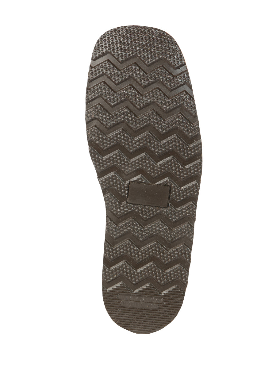 El General Mens Woven Ankle Boots with Zipper - Brown