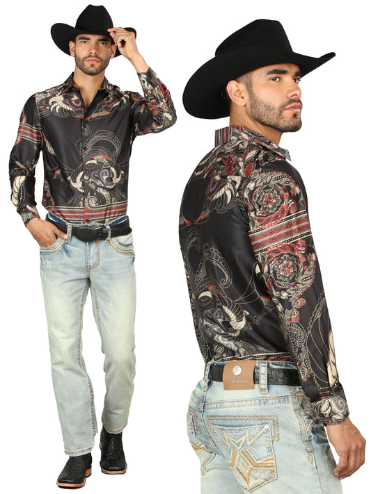 Centenario Mens Denim Boot cut Jeans with Embroidered Details -Light Blue