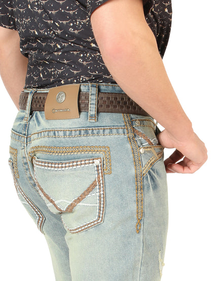 Centenario Mens Bootcut Jeans - Light Blue 45535