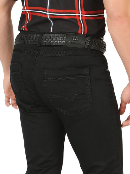 Centenario Mens Slim Fit Denim Pants - Black 45540