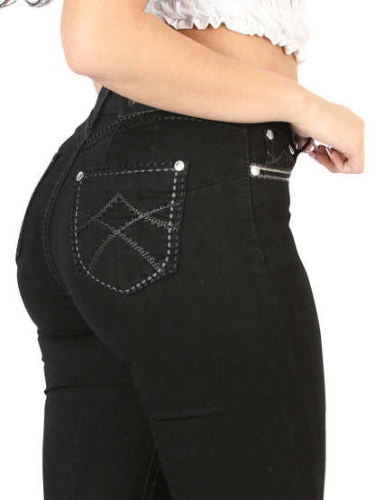 Centenario Womens Bootcut Denim Jeans - Black