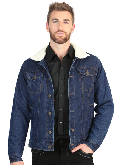 El General Mens Chamarra de Mezclilla Borrego Sherpa Jacket