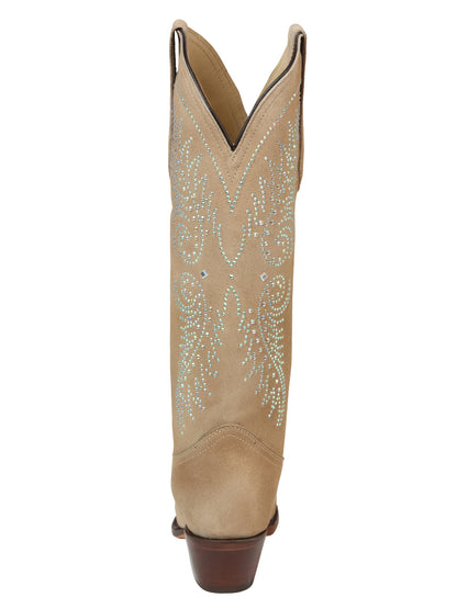 El General Women’s Western Suede Rhinestone Boots - Tuscani 45793