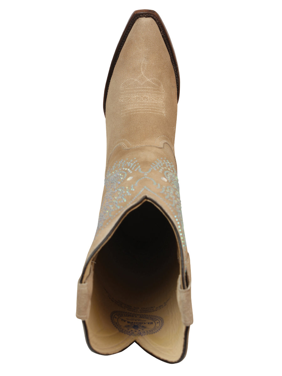 El General Women’s Western Suede Rhinestone Boots - Tuscani 45793