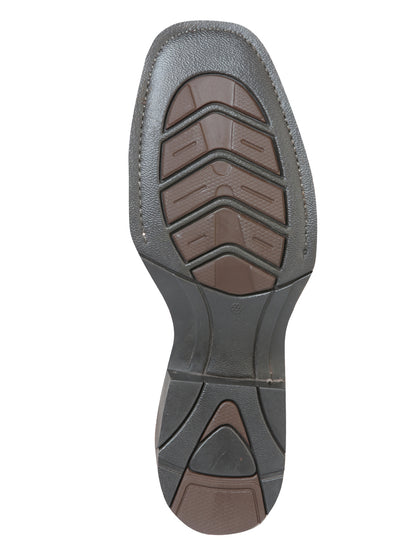 El General Mens Horse Print Rodeo Boot - Crazy Dark Brown
