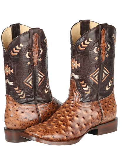 El General Mens Printed Ostrich Rodeo Boot - Shedron