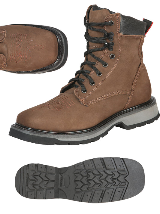 El General Lace-Up Work Boot- Brown 51270