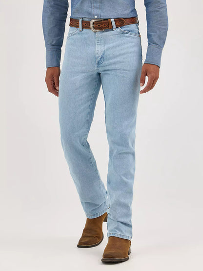 Wrangler Mens  Cowboy Cut Slim Fit Jean - Bleach