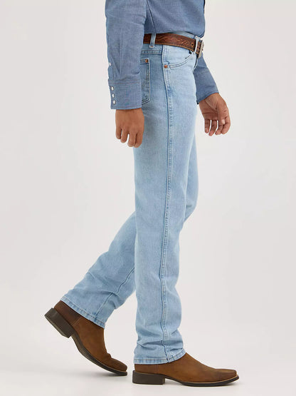 Wrangler Mens  Cowboy Cut Slim Fit Jean - Bleach