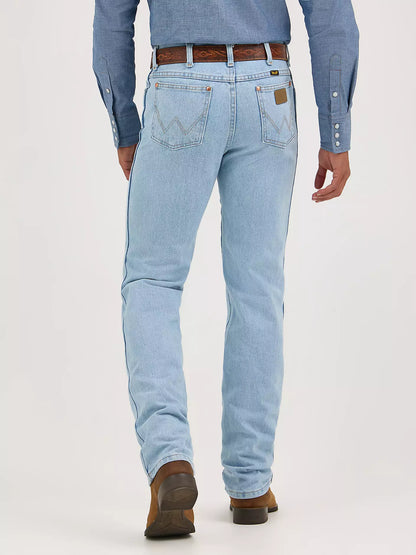 Wrangler Mens  Cowboy Cut Slim Fit Jean - Bleach