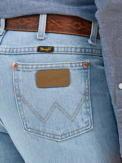 Wrangler Mens  Cowboy Cut Slim Fit Jean - Bleach