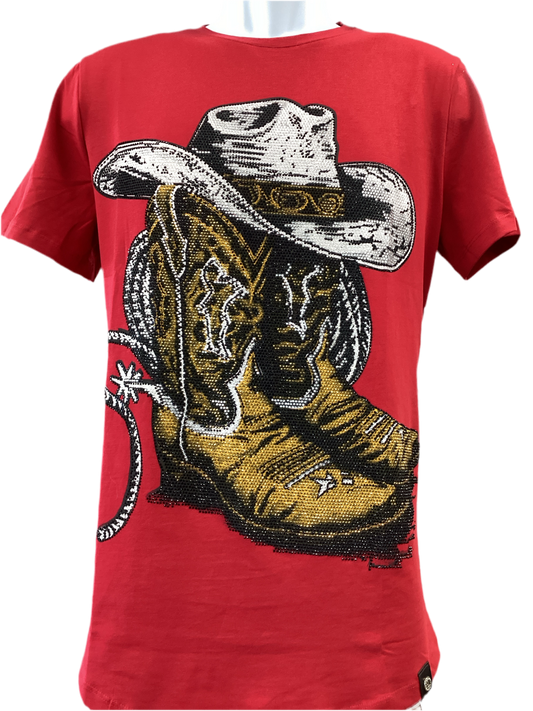 LAVERITA Men Camiseta Boots with Hat