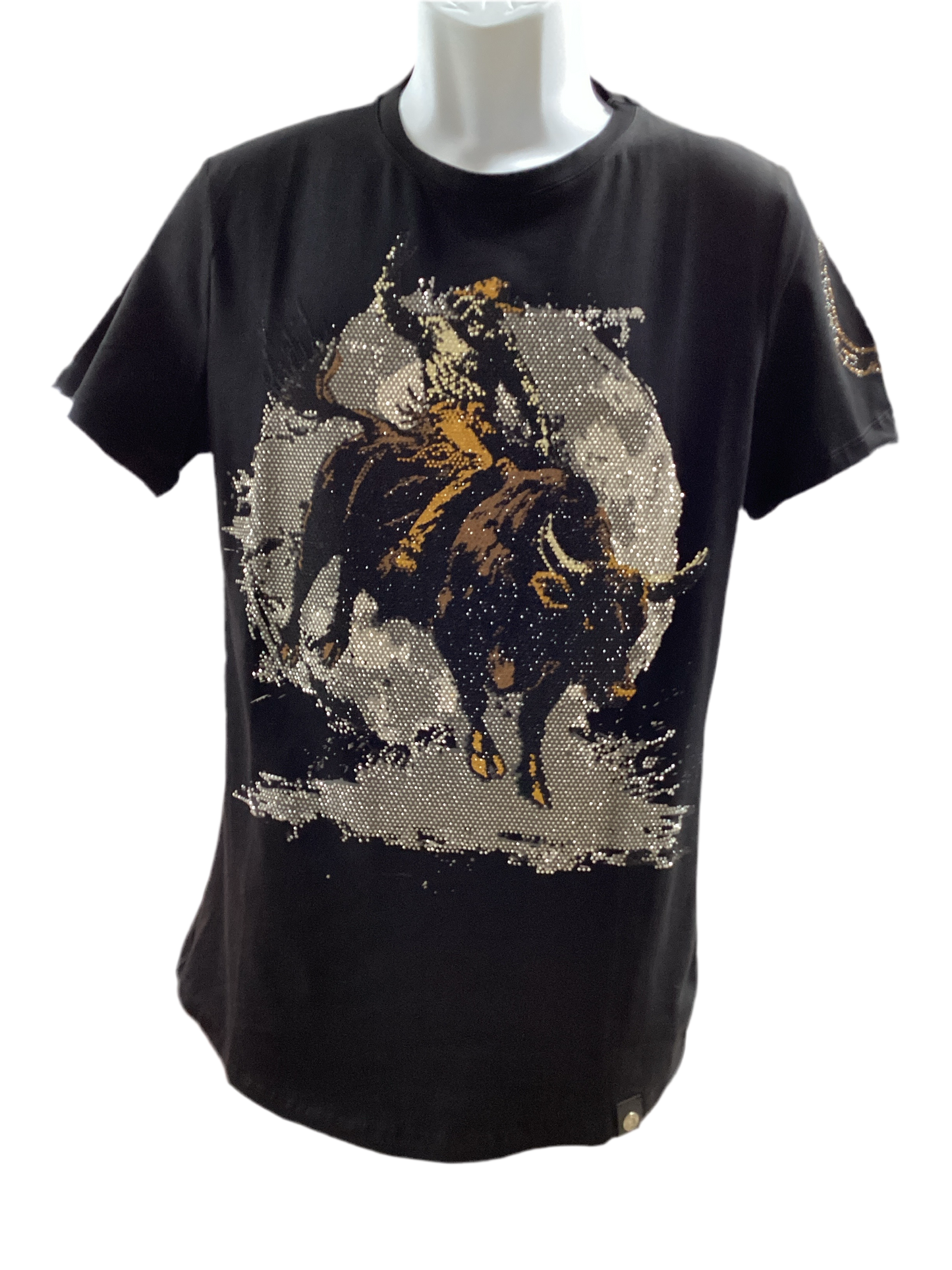 LAVERITA Men Camiseta Cowboy with Bull