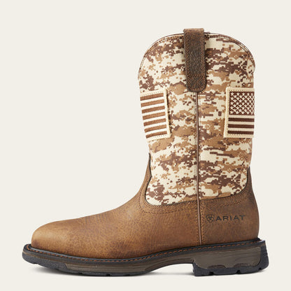 Ariat Mens Workhog Patriot Work Boot - Earth 10023100