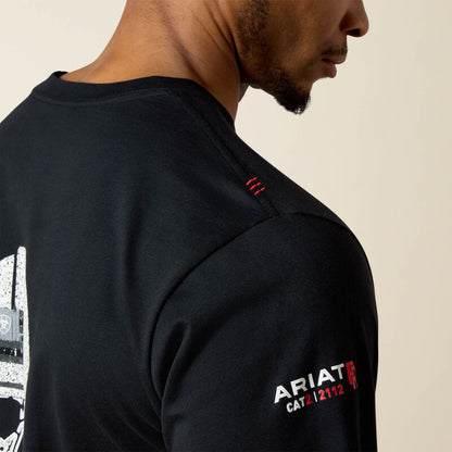 Ariat Mens FR Roughneck Skull Logo Long Sleeve T-Shirt - Black