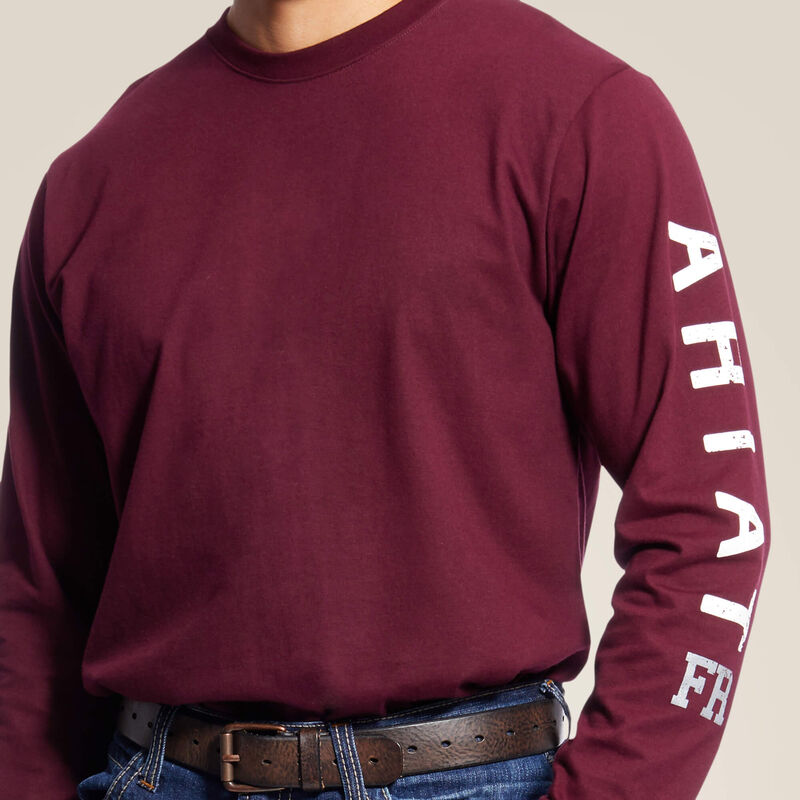 Ariat Mens FR Roughneck Skull Logo Long Sleeve T-Shirt